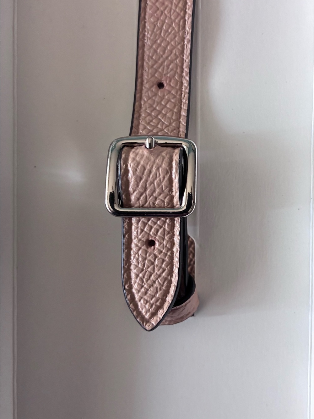 COACH Rose Gold Glitter Leather Luggage Tag - Picture 2 of 4
